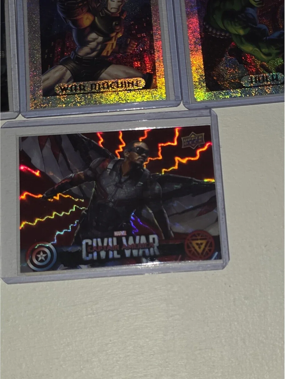 Various Marvel AVENGERS Trading Card Inserts - Captain America Hulk Falcon Patch